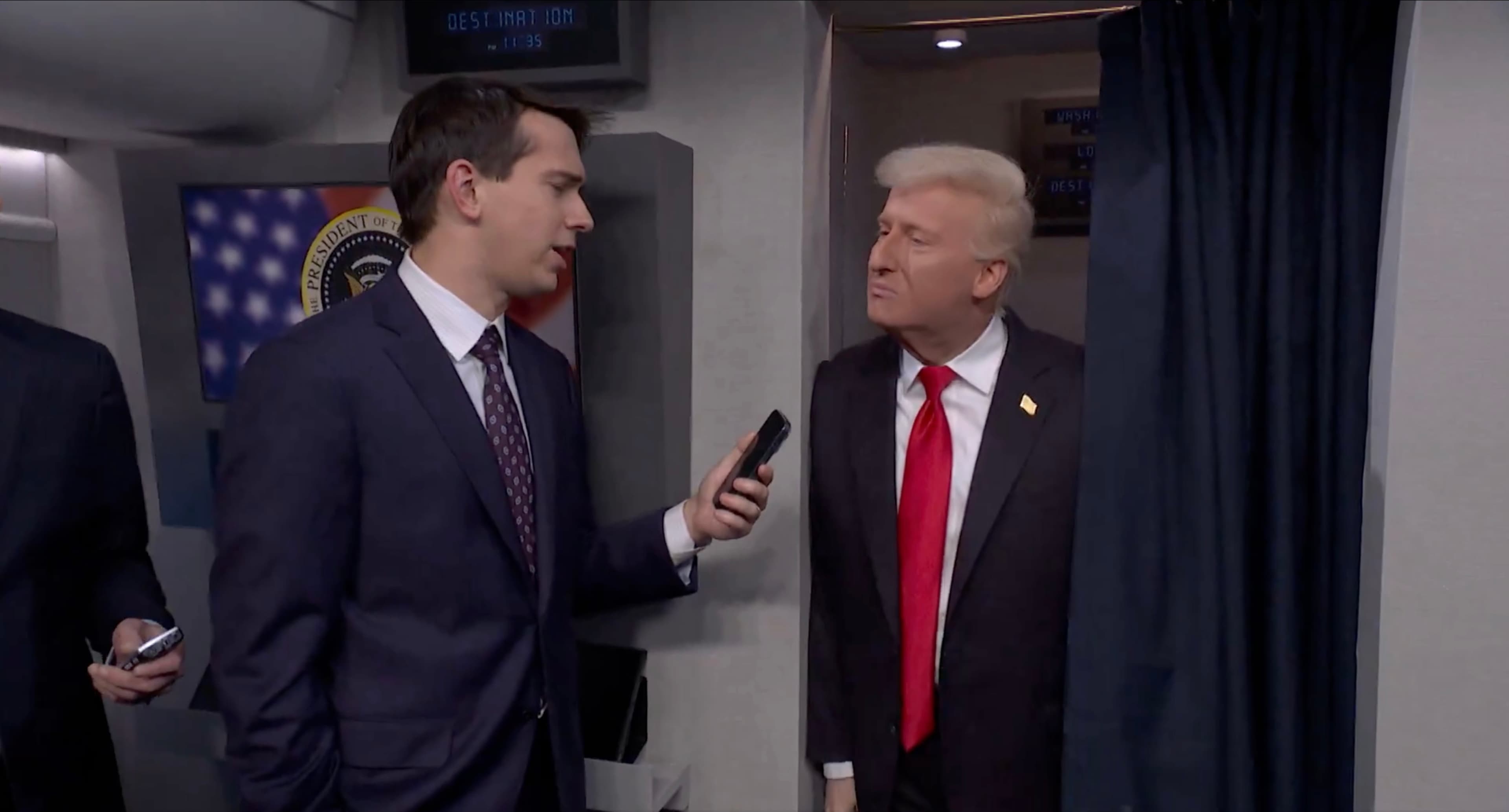 ‘Saturday Night Live’ Opens With An Adderall- And Ambien-Using Donald Trump Trying To Take Press Questions On Netflix-WBD, Jeffrey Epstein & Santa