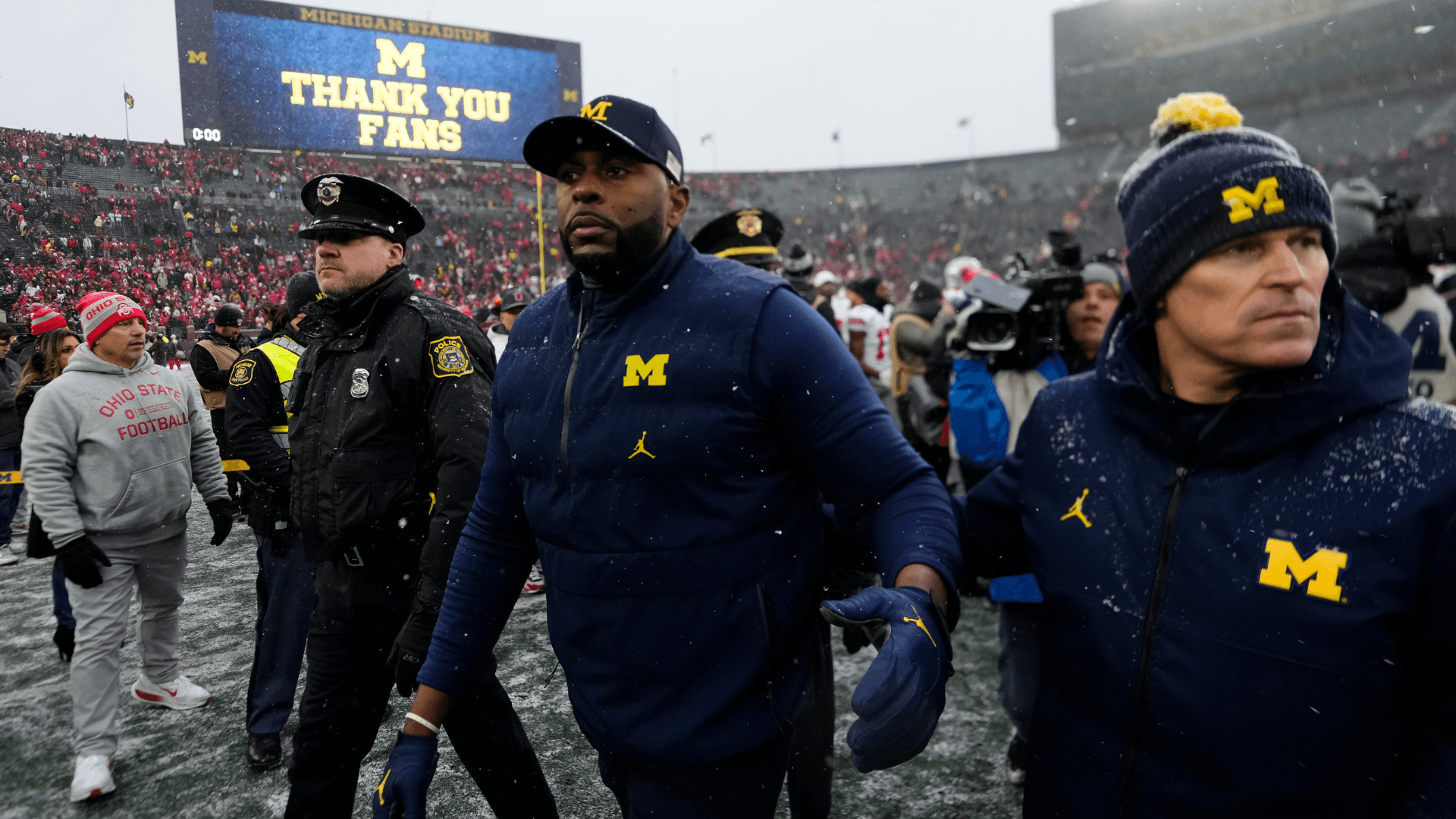 Ex-Michigan coach Sherrone Moore detained by police hours after firing, per report